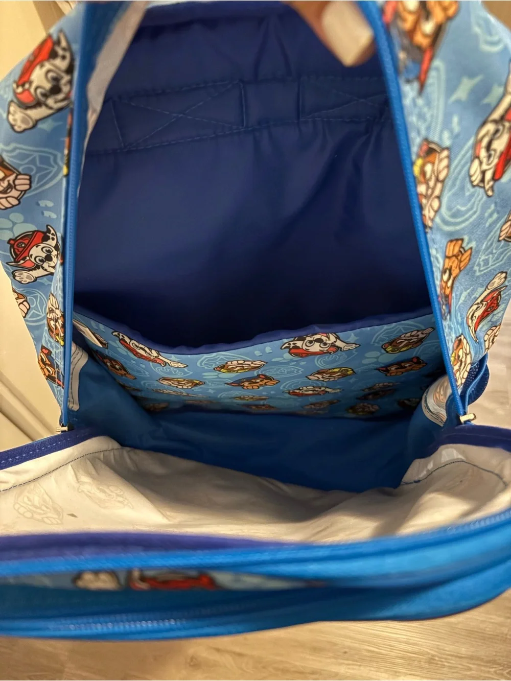 Paw Patrol Kids Backpack - Blue with Red, Yellow, Pink Accents